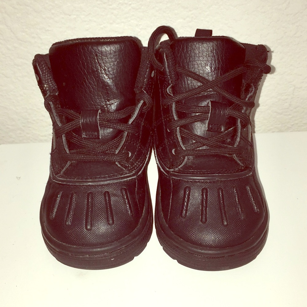 All black acg Nike boots for toddler